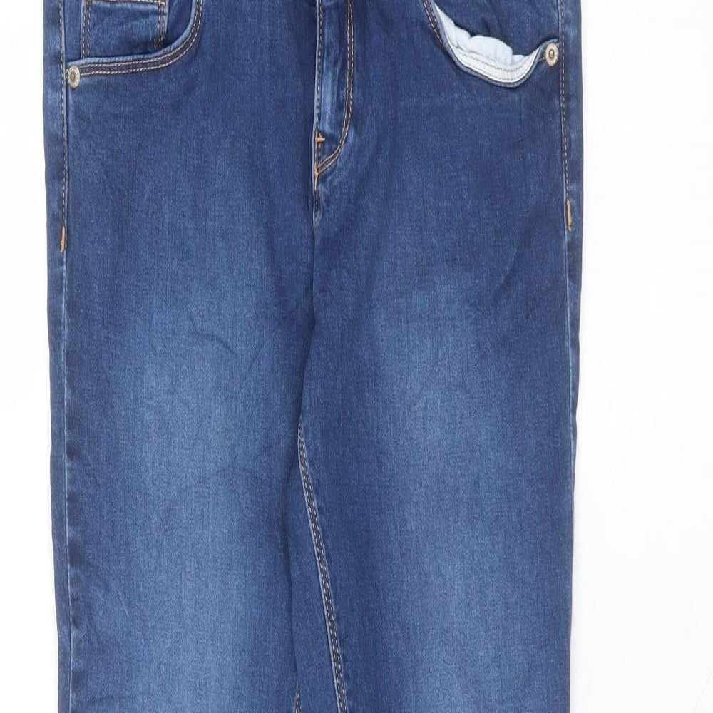 Preworn Womens Blue  Cotton Skinny Jeans Size 8 L30 in Regular