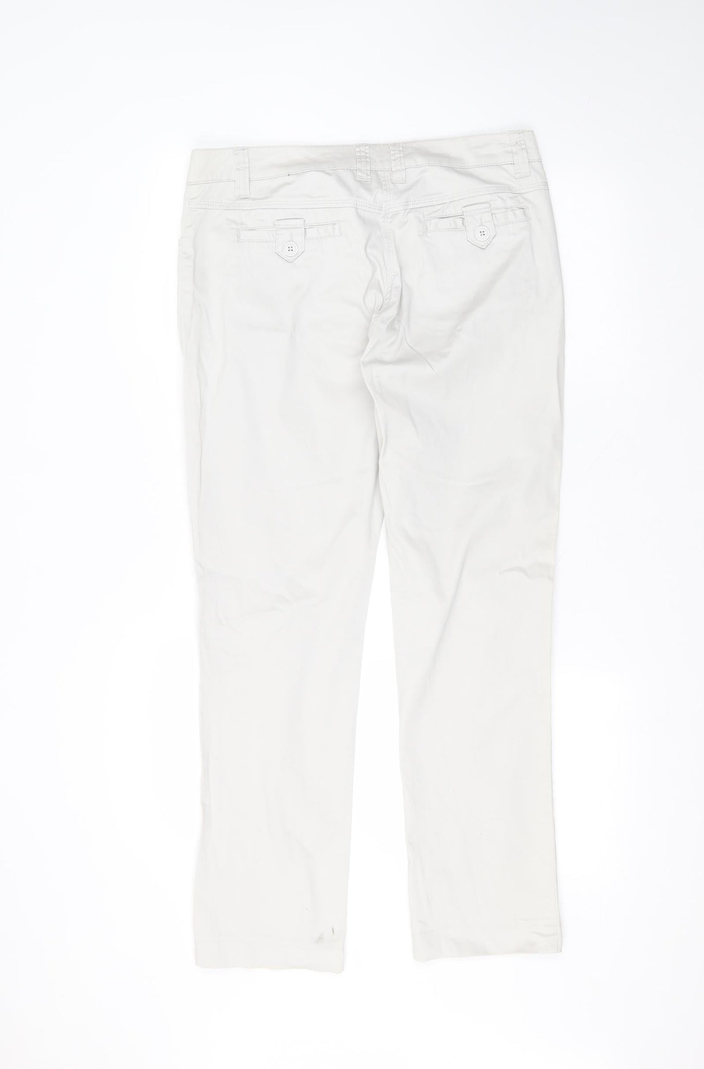 Crew Clothing Womens Grey  Cotton Straight Jeans Size 34 L30 in Regular