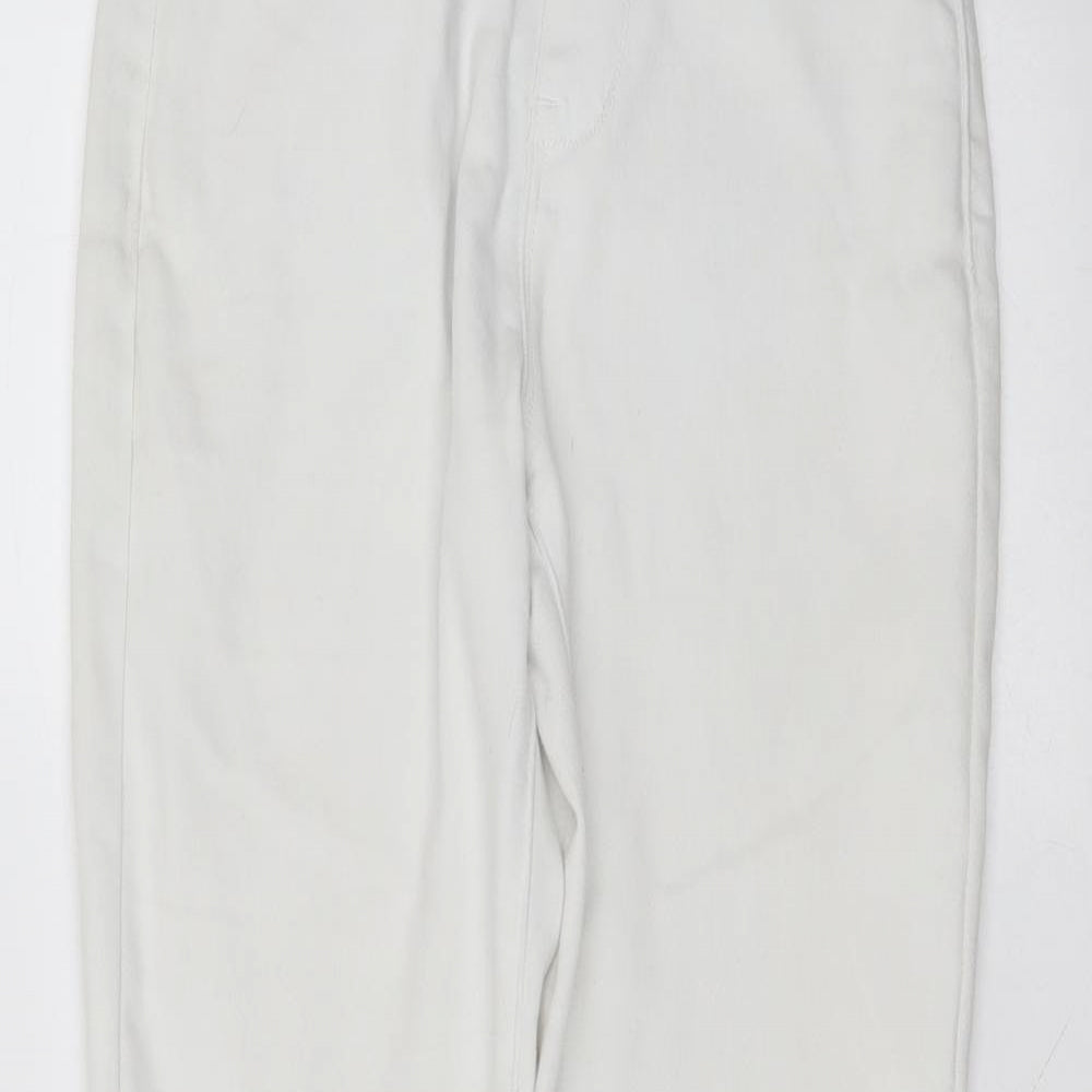 jeans Womens White  Cotton Skinny Jeans Size 10 L27 in Regular