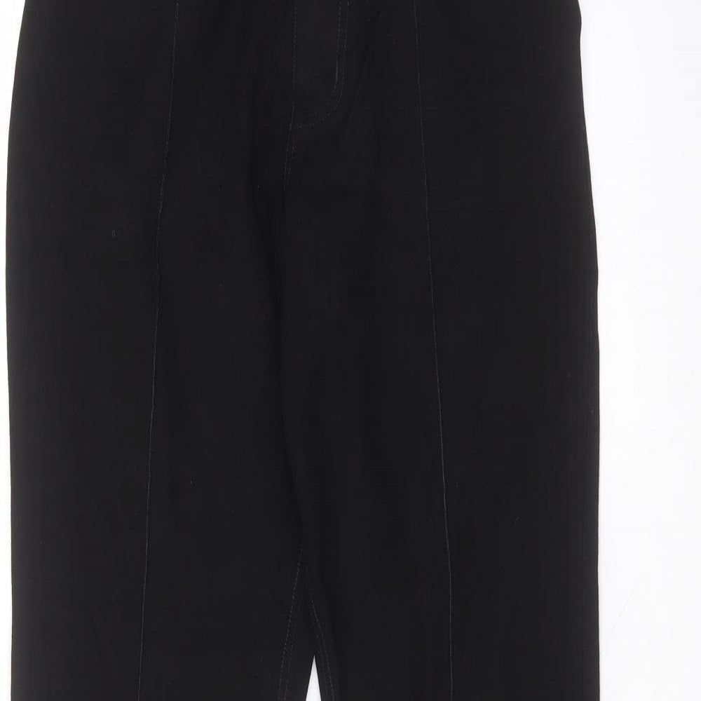Preworn Womens Black  Cotton Straight Jeans Size 32 in L29 in Regular