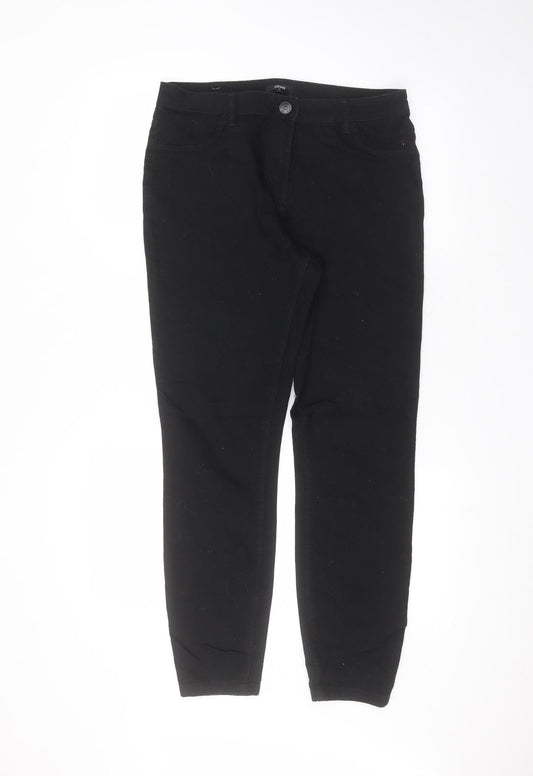 Matalan Womens Black  Cotton Skinny Jeans Size 12 L27 in Regular
