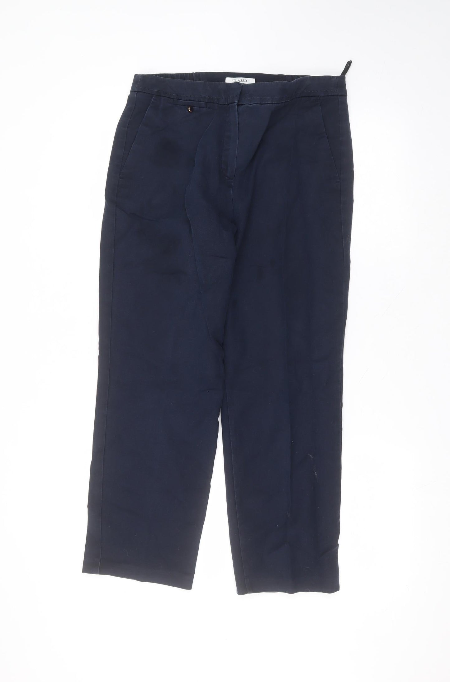 Marks and Spencer Womens Blue  Cotton Straight Jeans Size 10 L25 in Regular