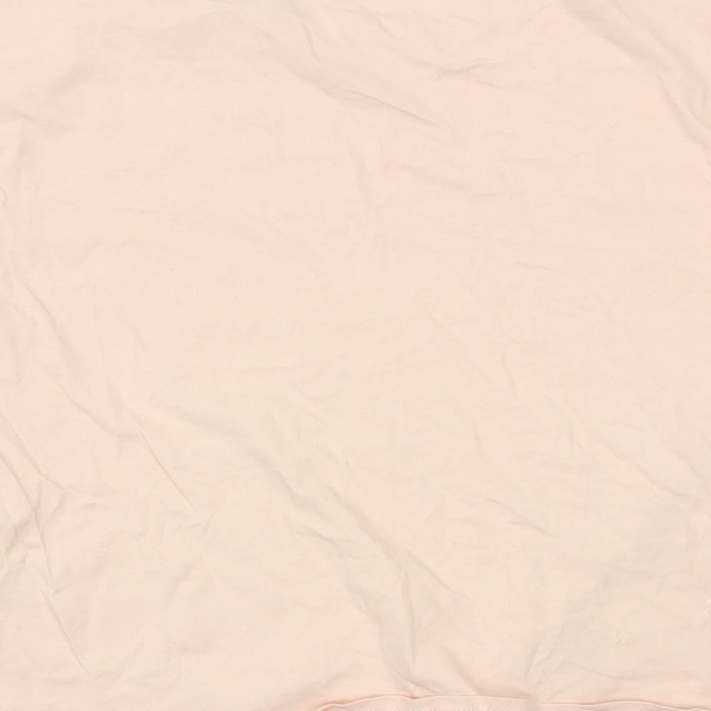 H&M Girls Beige  100% Cotton Basic T-Shirt Size 10-11 Years Round Neck Pullover - Tie Detail
