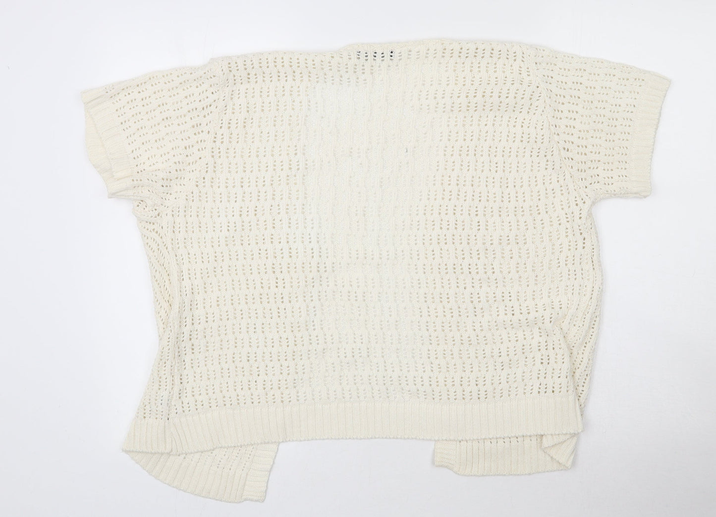 ELLIE LOUISE Womens Beige   Cotton Cardigan Jumper Size M