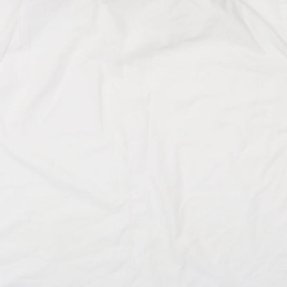 Marks & Spencer Womens White  Polyester Basic Button-Up Size 16 Collared
