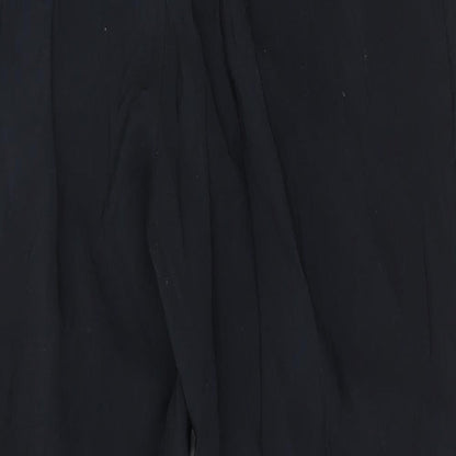 Zara Womens Black  Modal Trousers  Size S L25 in Regular Drawstring