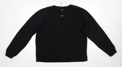 Myprotein Mens Black Round Neck  Cotton Pullover Jumper Size 2XL