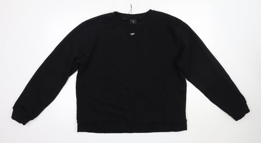 MP Mens Black Round Neck  Cotton Pullover Jumper Size 2XL
