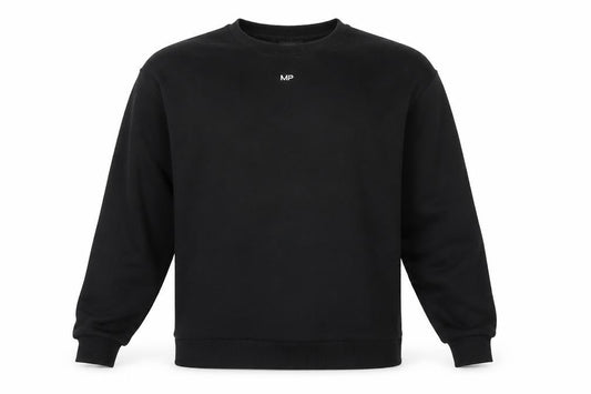 Myprotein Mens Black Round Neck  Cotton Pullover Jumper Size 2XL