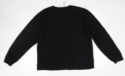 Myprotein Mens Black Round Neck  Cotton Pullover Jumper Size 2XL