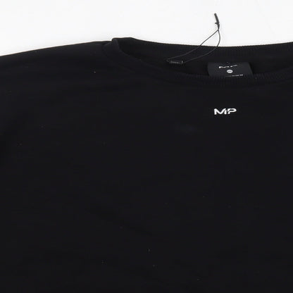 Myprotein Mens Black Round Neck  Cotton Pullover Jumper Size 2XL