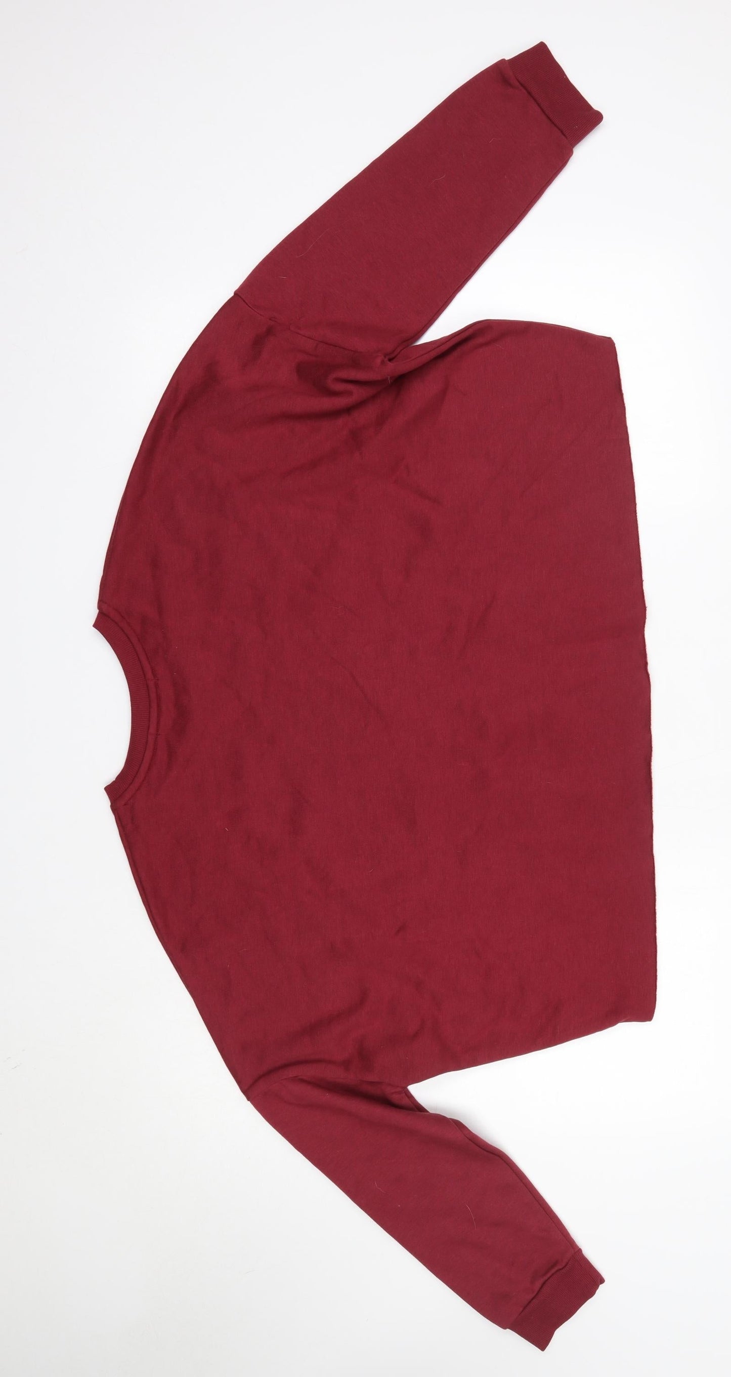 Primark Womens Red Round Neck  Polyester Pullover Jumper Size L