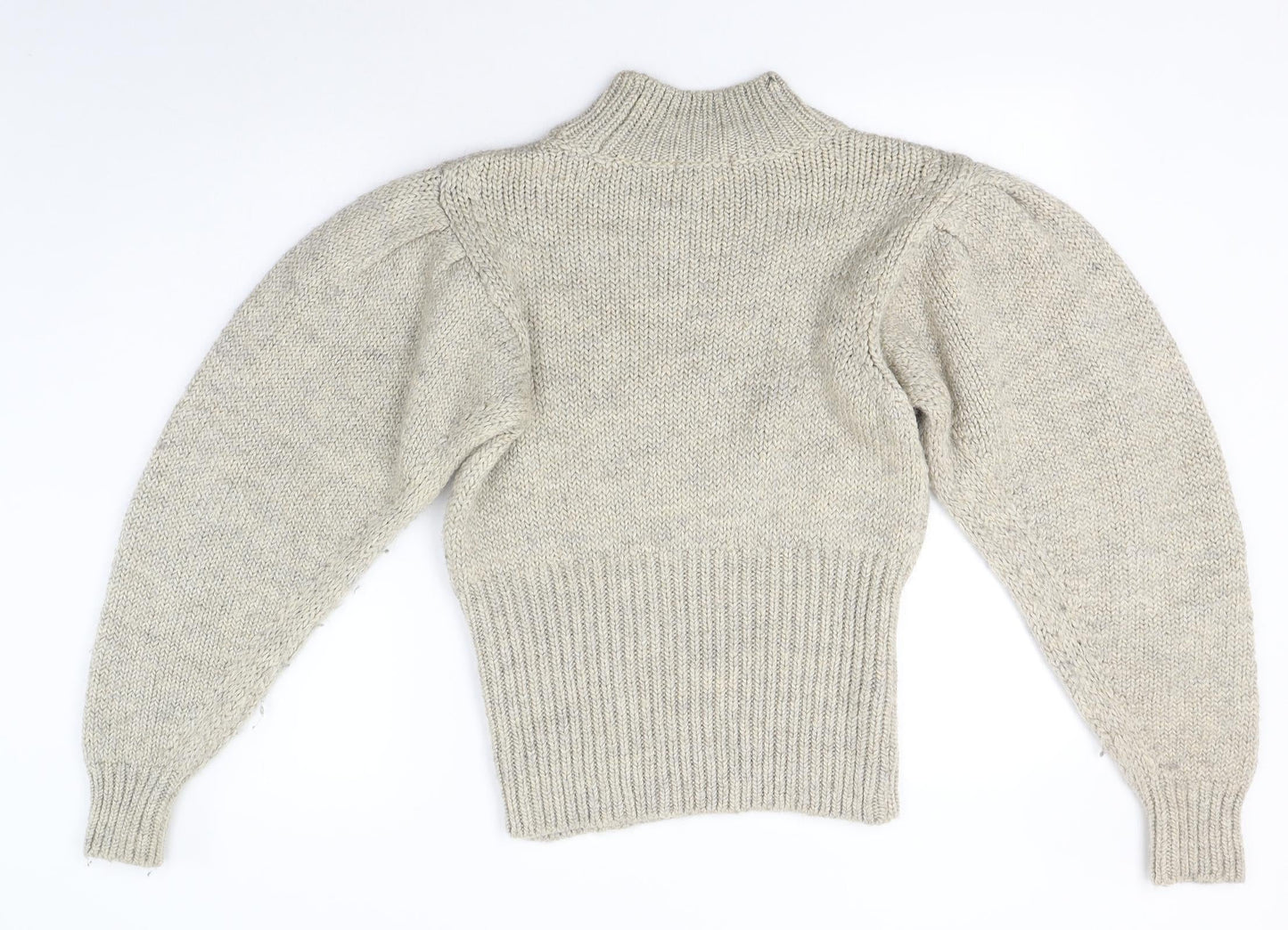 Topshop Womens Brown High Neck  Acrylic Pullover Jumper Size S