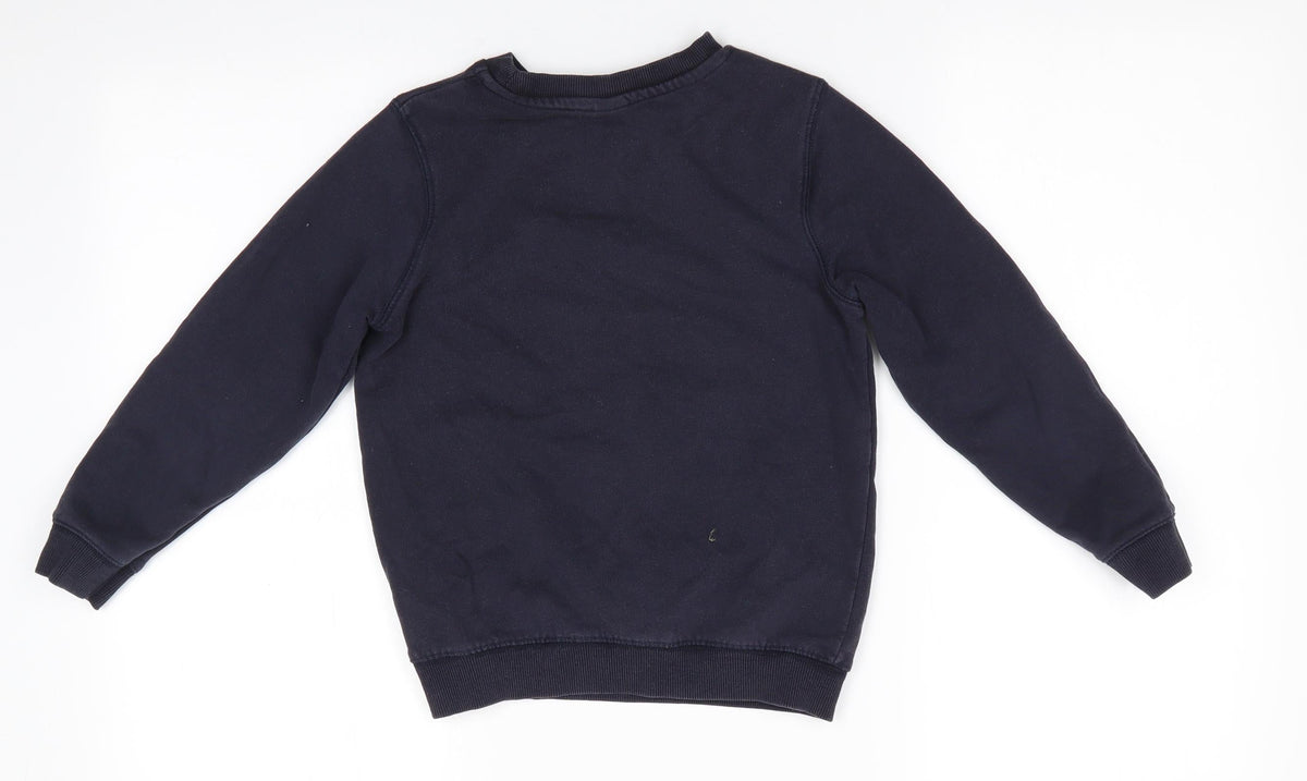 Tu Boys Blue  Cotton Pullover Sweatshirt Size 7 Years   - School Sweatshirt