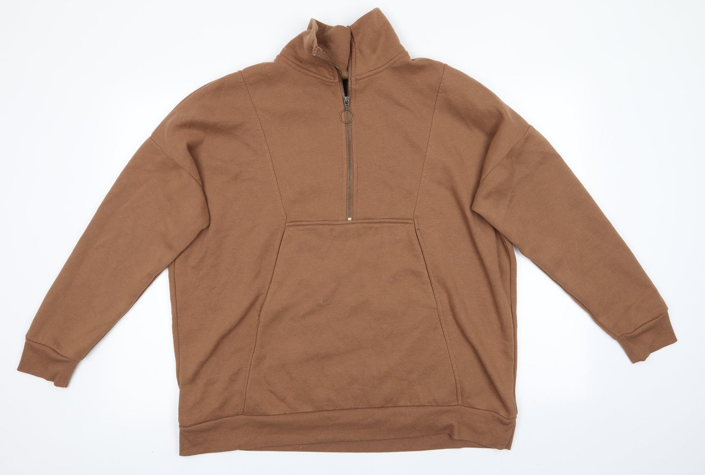 Primark Womens Brown  Polyester Henley Sweatshirt Size L