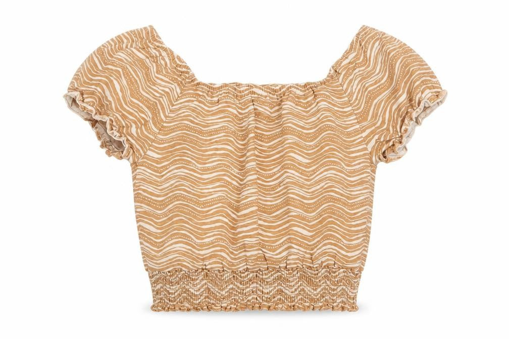 George Girls Multicoloured Animal Print Cotton Basic Blouse Size 6-7 Years Boat Neck