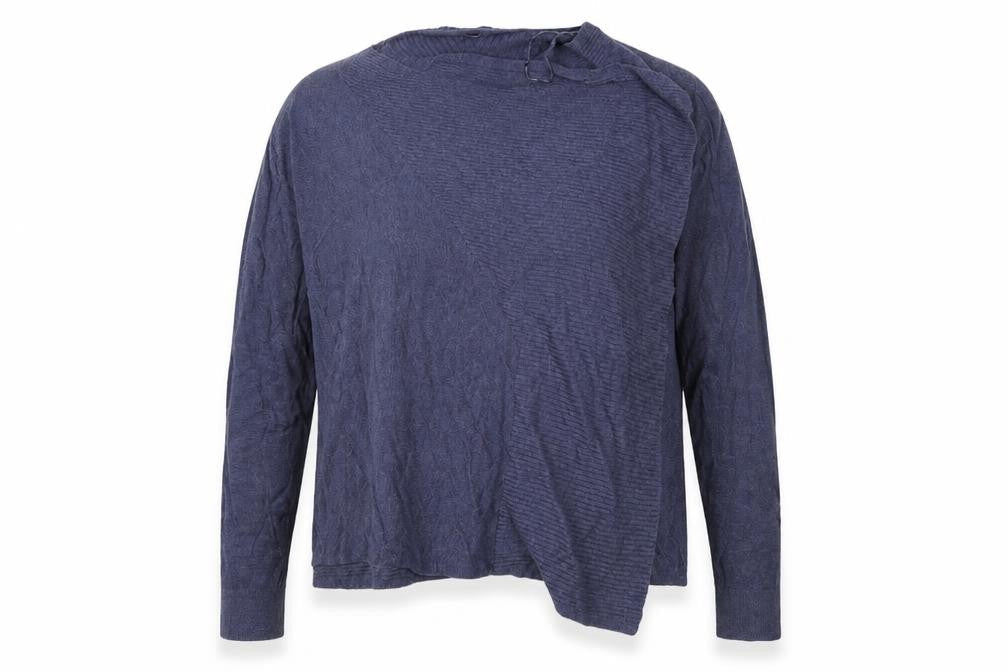George Womens Blue V-Neck  Nylon Wrap Jumper Size 14