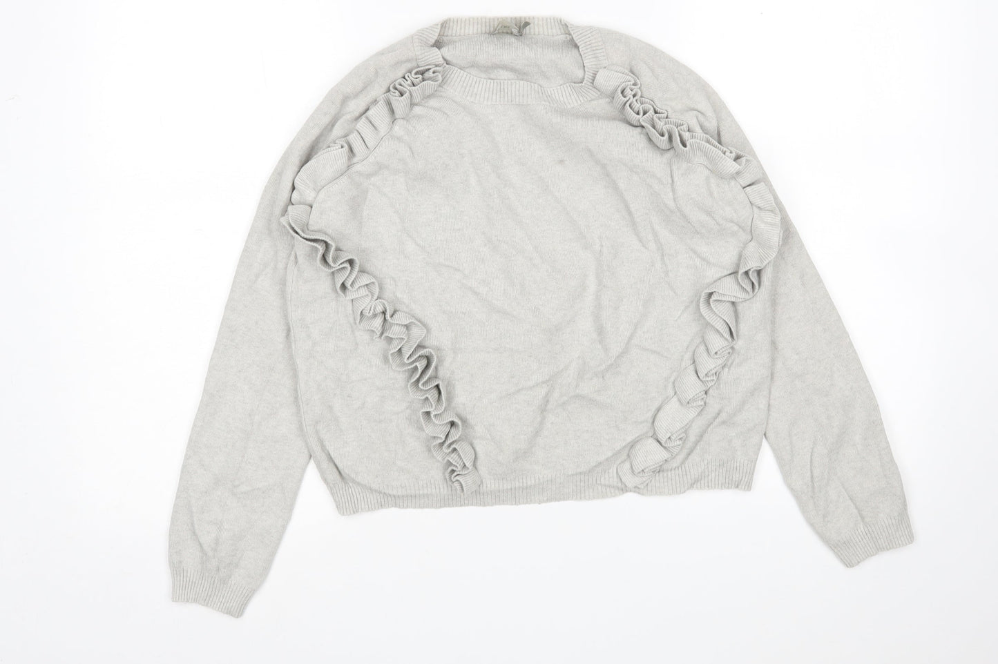 ASOS Womens Grey Round Neck  Viscose Pullover Jumper Size 8