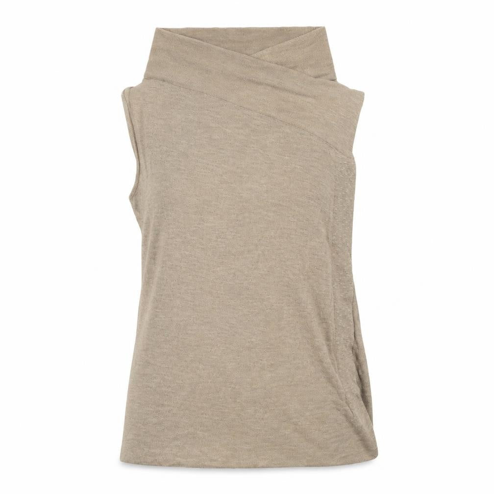 River Island Womens Brown V-Neck  Acrylic Wrap Jumper Size 12
