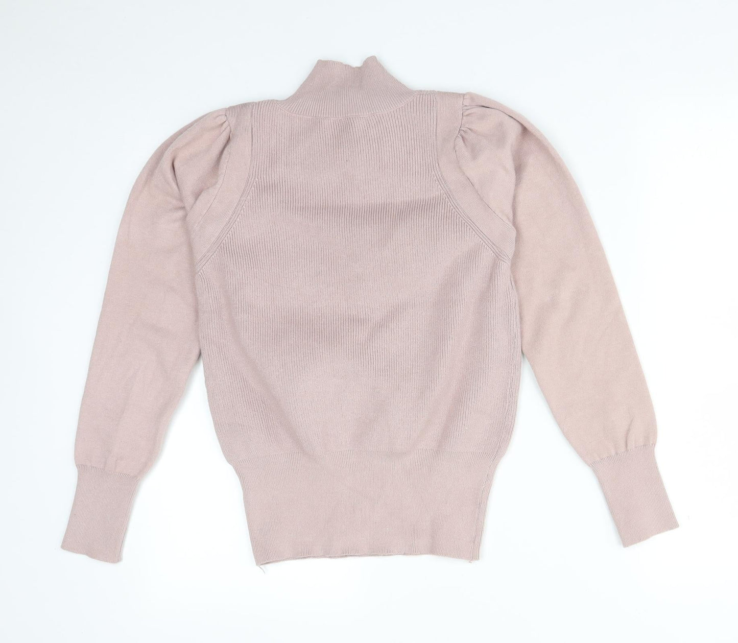 JASMINE Womens Pink  Viscose Basic T-Shirt Size XL High Neck