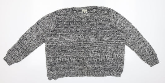 Papaya Womens Grey Roll Neck  Cotton Pullover Jumper Size 18