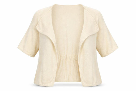 Preworn Womens Ivory Round Neck  Acrylic Cardigan Jumper Size XL