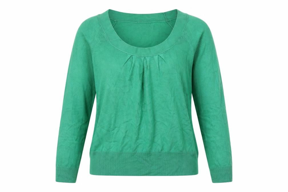 Preworn Womens Green Round Neck  Acrylic Pullover Jumper Size 10