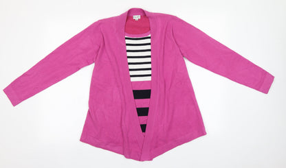 Preloved FILAT! Womens Pink Round Neck  Acrylic Pullover Jumper Size S - Front