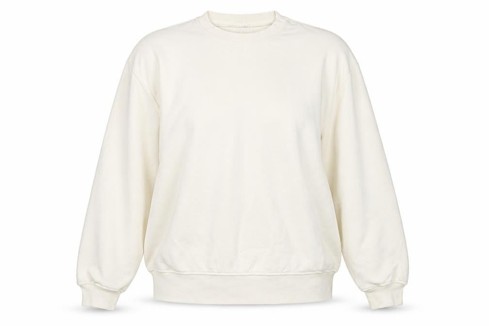 Primark Womens Ivory Round Neck  Cotton Pullover Jumper Size 10