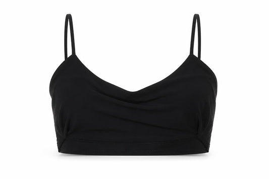 PRETTYLITTLETHING Womens Black  Polyester Camisole T-Shirt Size 10 Cowl Neck