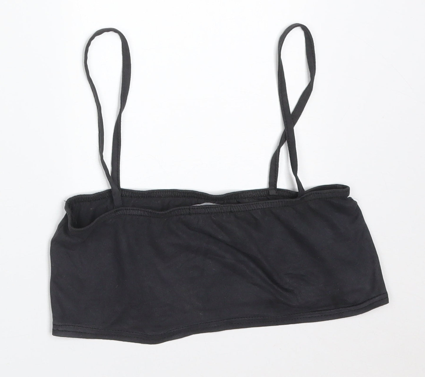 PRETTYLITTLETHING Womens Grey  Polyester Camisole T-Shirt Size 8 Square Neck