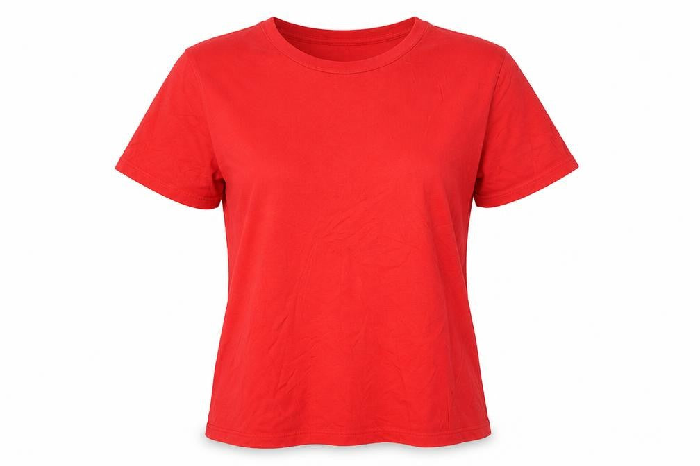 Warehouse Womens Red  Viscose Basic T-Shirt Size 10 Round Neck
