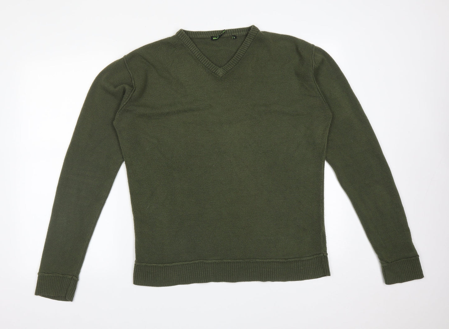 SIMON CLARK Mens Green  Acrylic Pullover Sweatshirt Size L