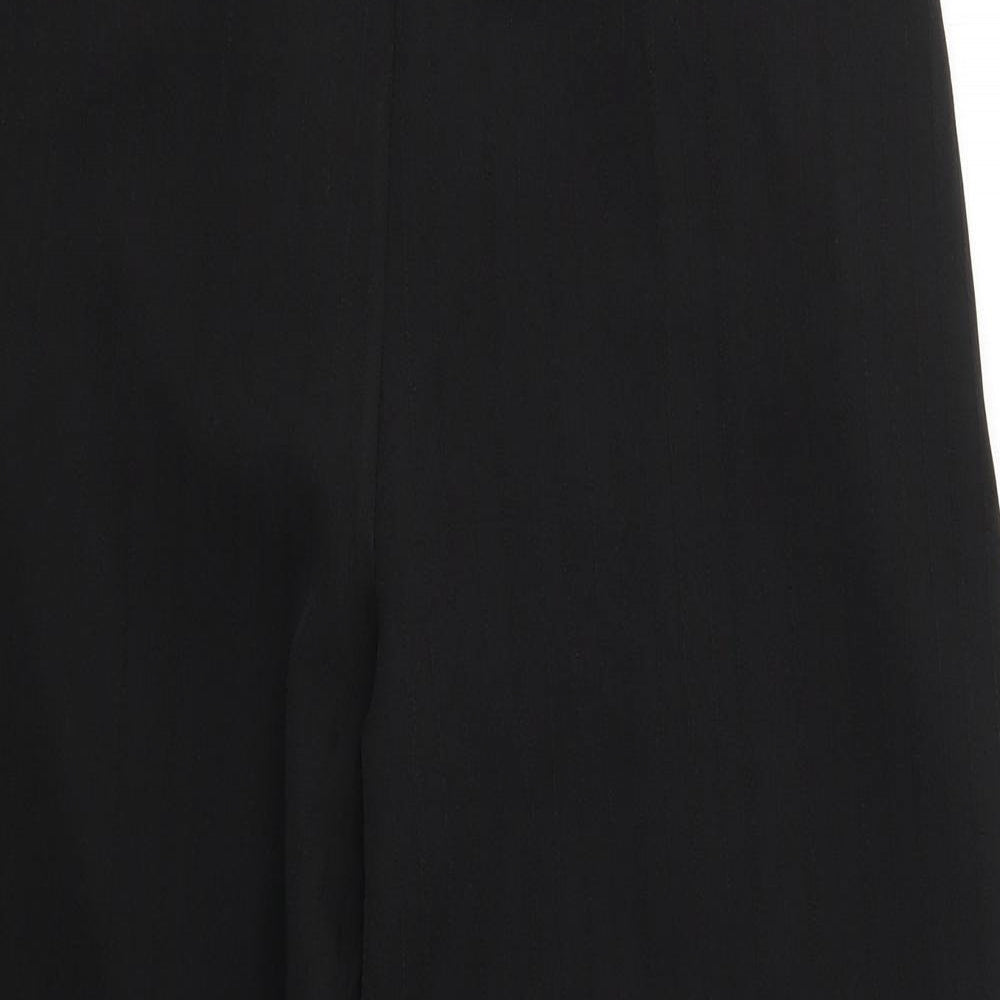 Emma Collection Womens Black  Polyester Cropped Trousers Size 22 L27 in Regular