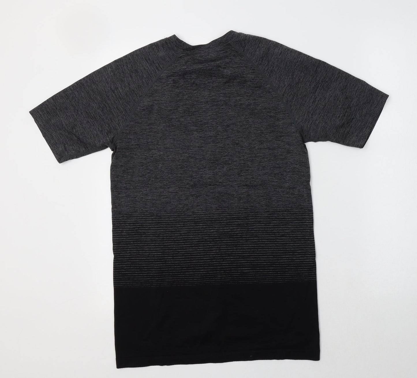 Club la Womens Grey  Polyester Basic T-Shirt Size S Crew Neck