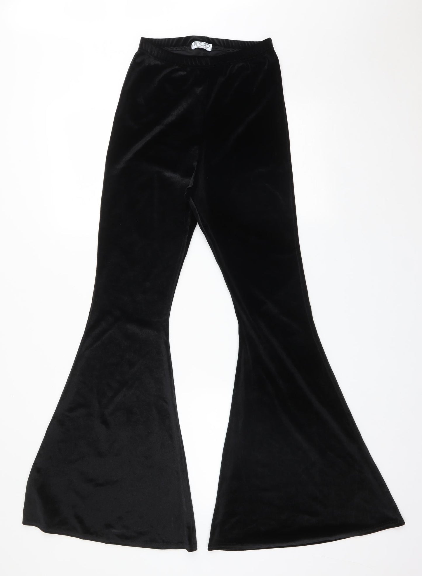 ROKOKO Womens Black  Polyester  Trousers Size 10 L32 in Regular