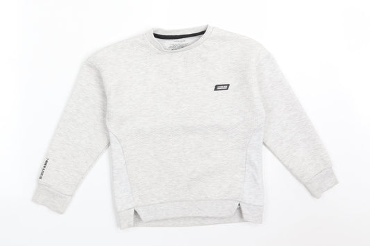 Primark Boys Grey Argyle/Diamond Polyester Pullover Sweatshirt Size 6-7 Years