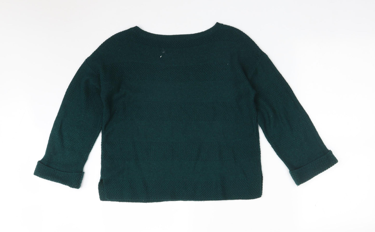 TPOSHOP Womens Green  Acrylic Basic T-Shirt Size 10 Round Neck
