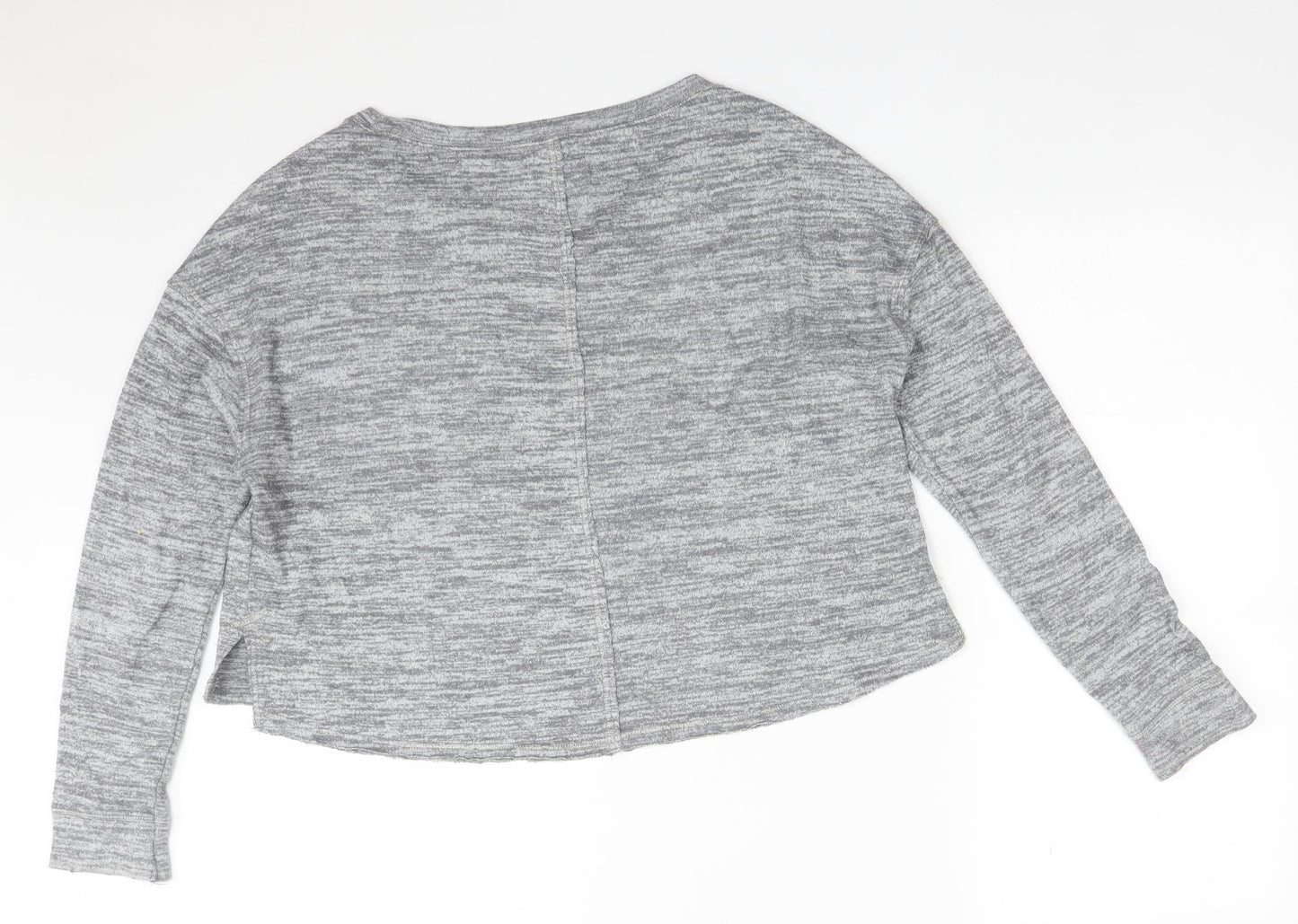 GILY HICKS Womens Grey Solid Polyester  Pyjama Top Size XS