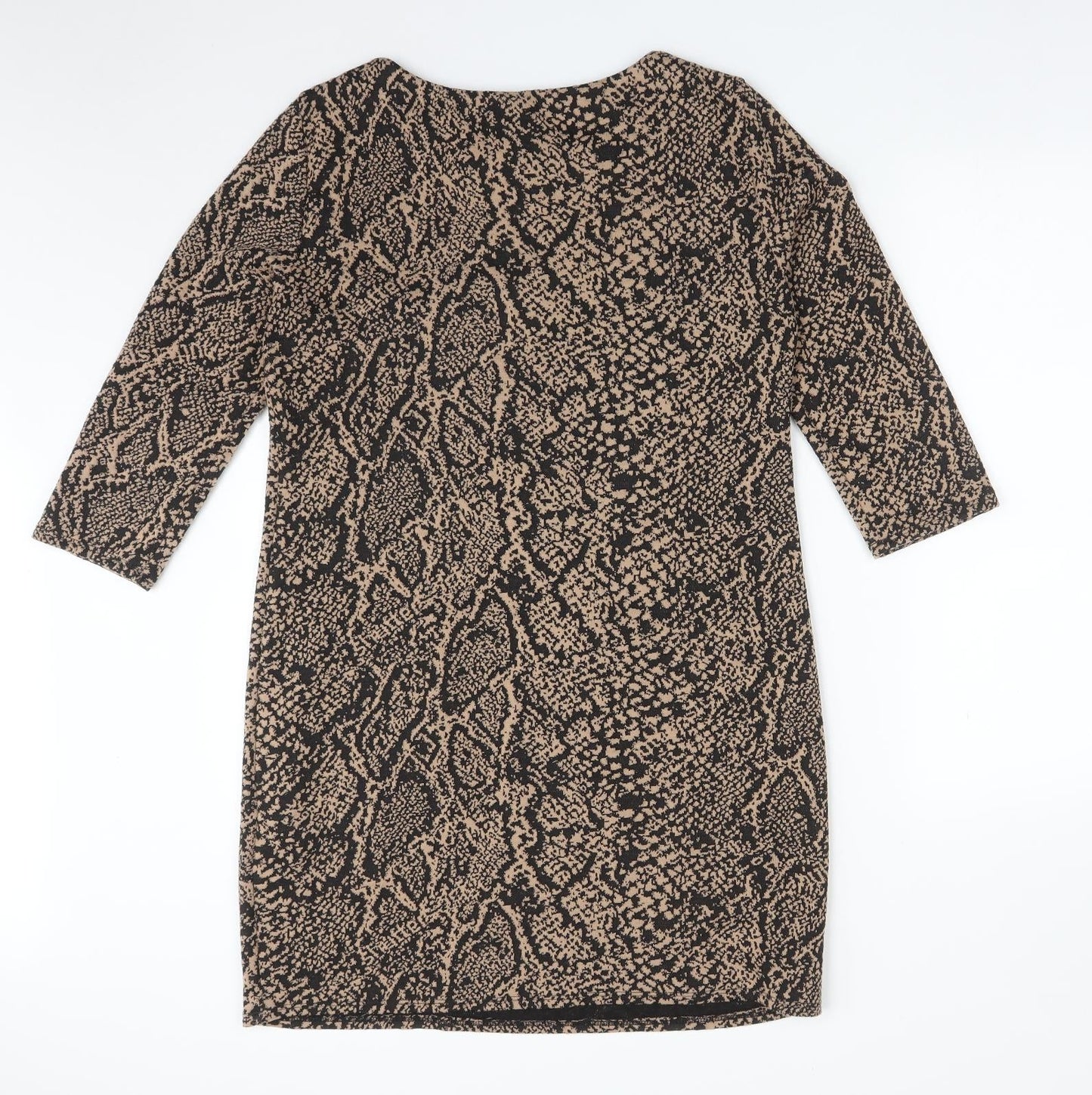 Dorothy Perkins Womens Multicoloured Animal Print Polyester A-Line  Size 12  Round Neck
