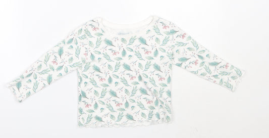 Primark Baby Multicoloured Floral 100% Cotton Basic Blouse Size 18-24 Months Round Neck
