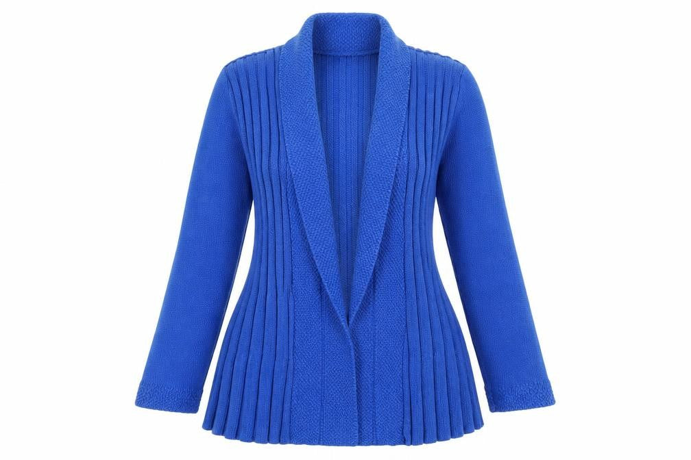 Lizzie Clarke Womens Blue V-Neck  Cotton Cardigan Jumper Size M