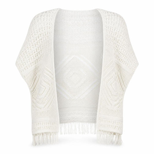 Atmosphere Womens Ivory Round Neck  Acrylic Cardigan Jumper Size 10