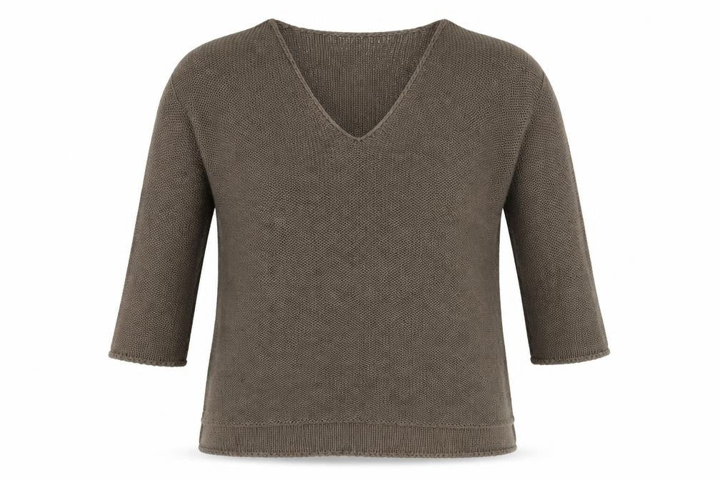 Papaya Womens Green V-Neck  Acrylic Pullover Jumper Size 8