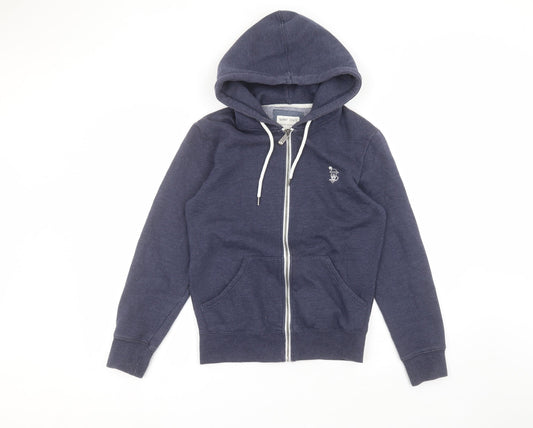 Nanny State Womens Blue  Cotton Full Zip Hoodie Size XS
