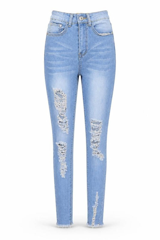 Denim Wise Womens Blue  Cotton Skinny Jeans Size 6 L24 in Regular