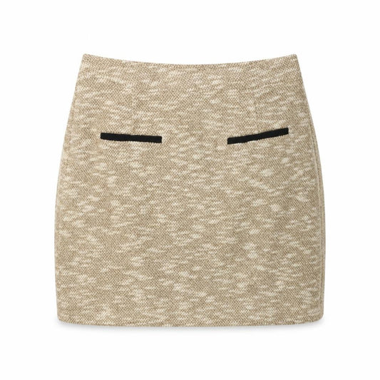 Miss Patina Womens Beige  Acrylic Mini Skirt Size L