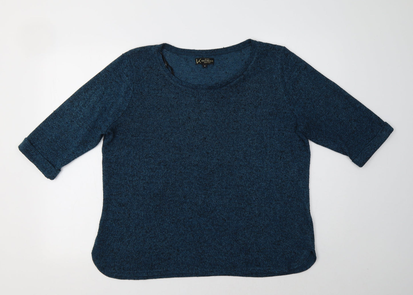 New Look Womens Green Crew Neck  Polyester Pullover Jumper Size 18