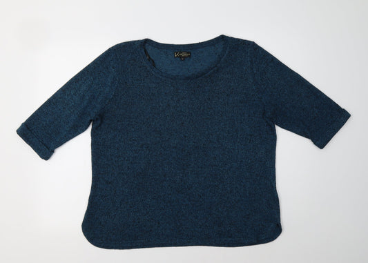 New Look Womens Green Crew Neck  Polyester Pullover Jumper Size 18