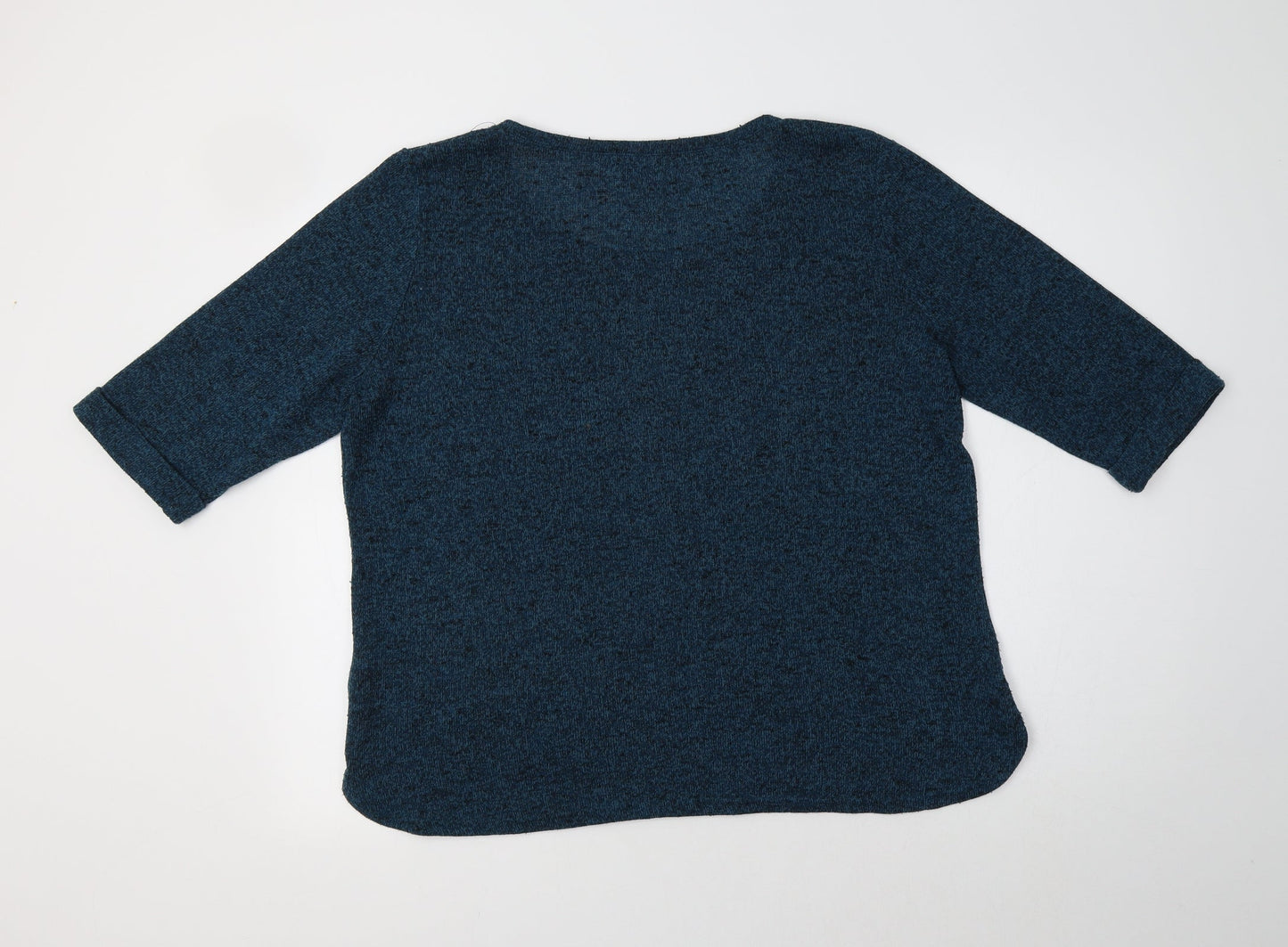 New Look Womens Green Crew Neck  Polyester Pullover Jumper Size 18